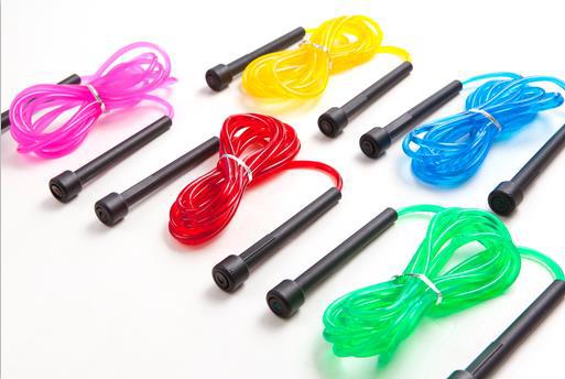 Quick Skipping Test Speed Skipping Rope Thin Handle Rope Crystal Clear Pvc Skipping Rope