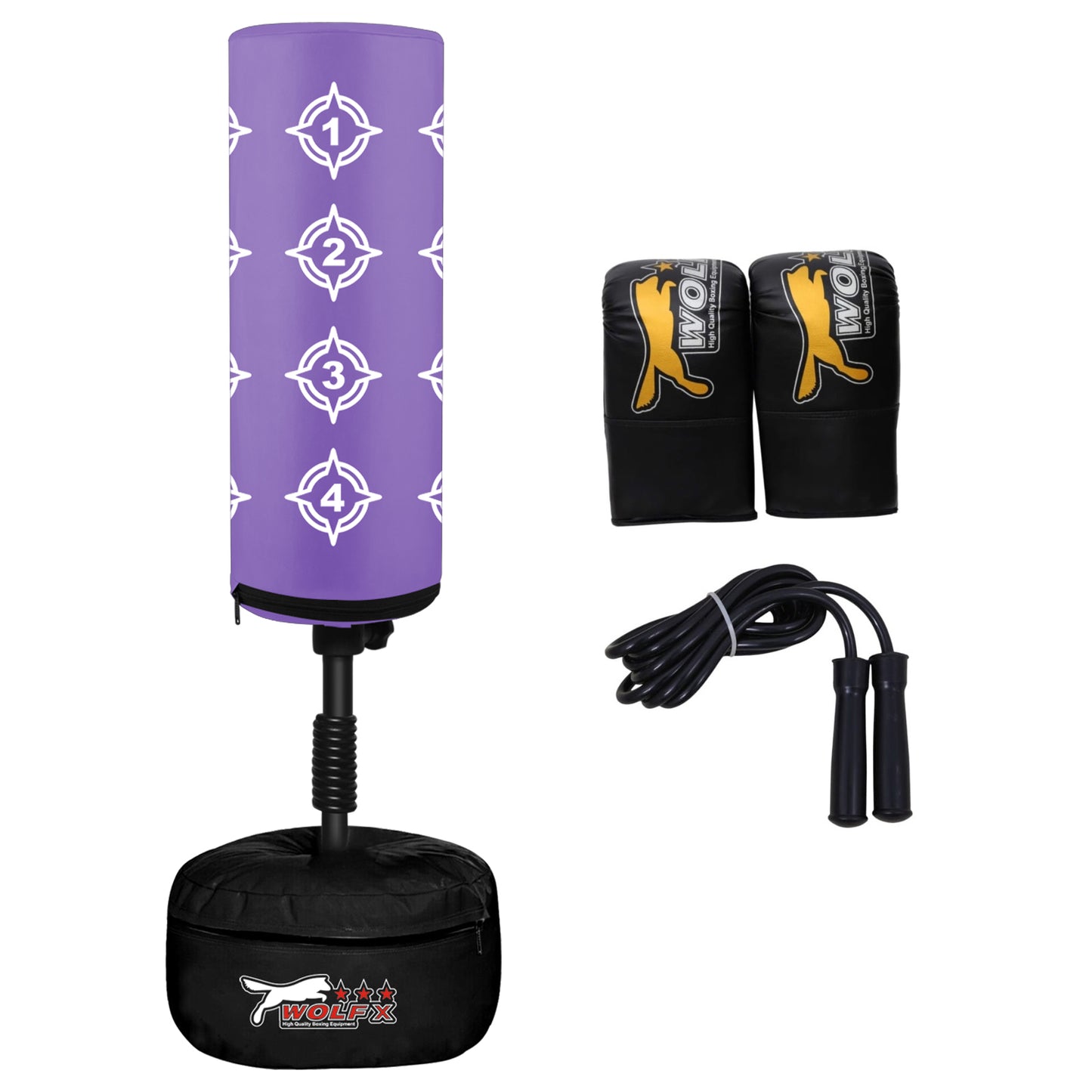 Kids/Junior Boxing FREE STANDING Punch bag Set Freestanding Bag + Gloves , Skipping Rope